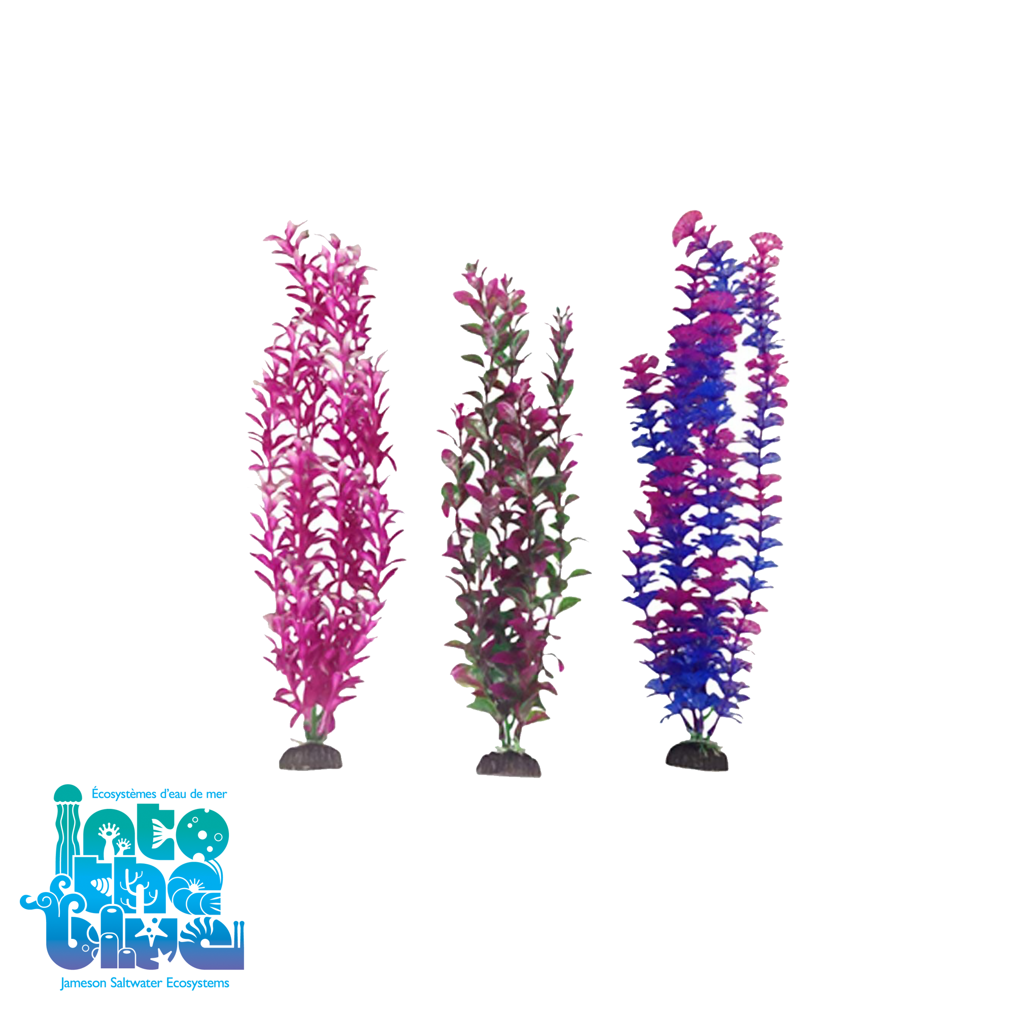Penn-Plax - Aquarium Decor | Colourful Aqua Plants 16" - 3 Pack