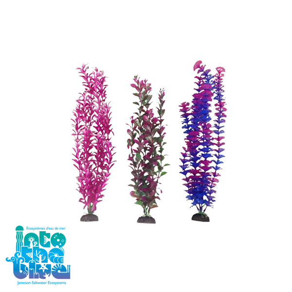 Penn-Plax - Aquarium Decor | Colourful Aqua Plants 16" - 3 Pack